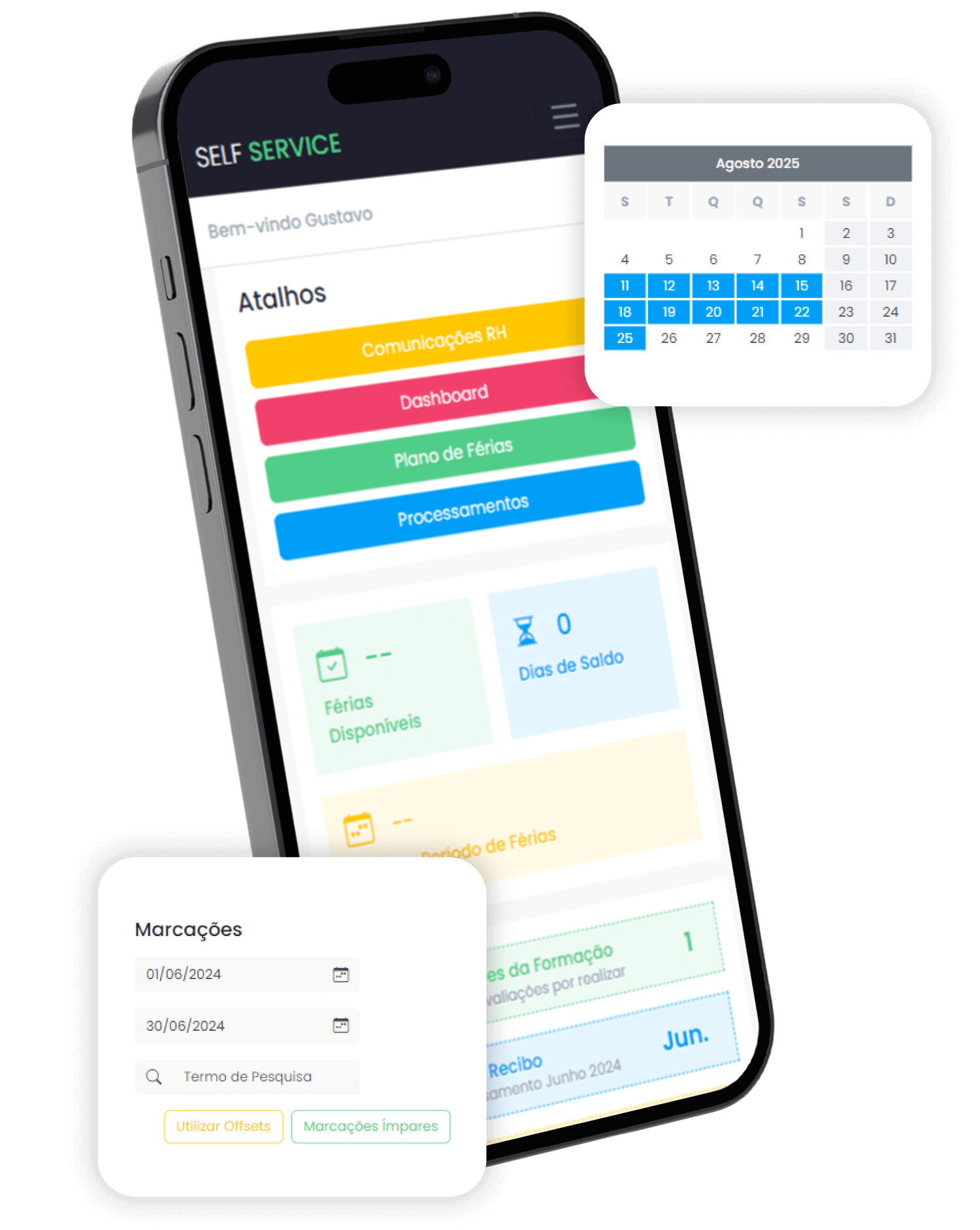 uMan Global HR Mockup Gestão de Presenças e Ponto