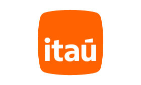 Logótipo do Itaú, empresa cliente da uMan Xpert no setor financeiro.