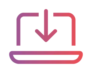 Ícone de computador com upload representando a implementação de um sistema de avaliação de desempenho eficaz.