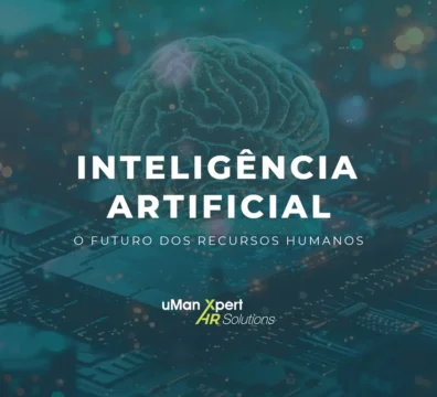Ilustração de Inteligência Artificial aplicada em Recursos Humanos, mostrando automação de processos e análise de dados para gestão de talentos.