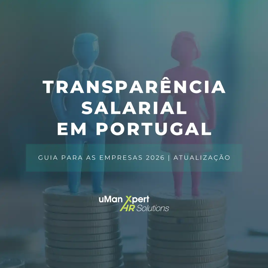 Infográfico sobre a transparência salarial em Portugal em 2026 para empresas e recursos humanos